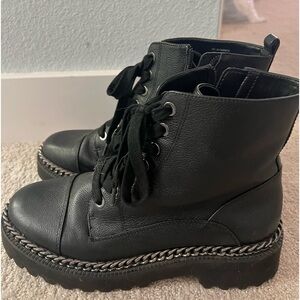 Vince Camuto black combat boots!